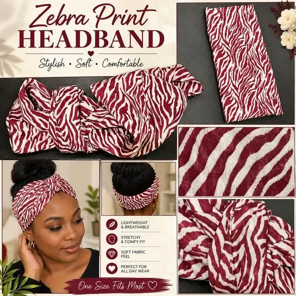 Scarf Zebra print Large size