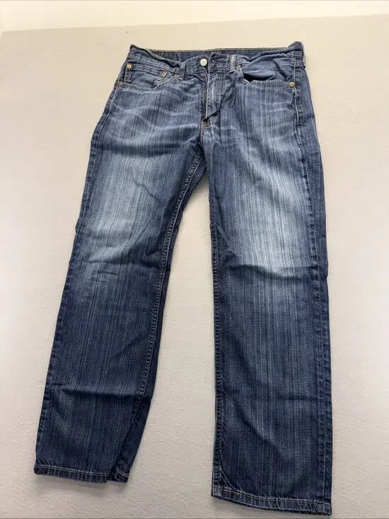 Levis 541 Athletic Fit Jeans Mens 34x30 Medium Wash Stretch Denim Blue
