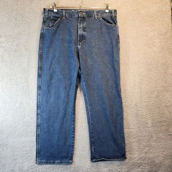 Dickies Relaxed Fit Jeans Mens 38x30 Medium‎ Wash Denim A Legend in Work Cotton