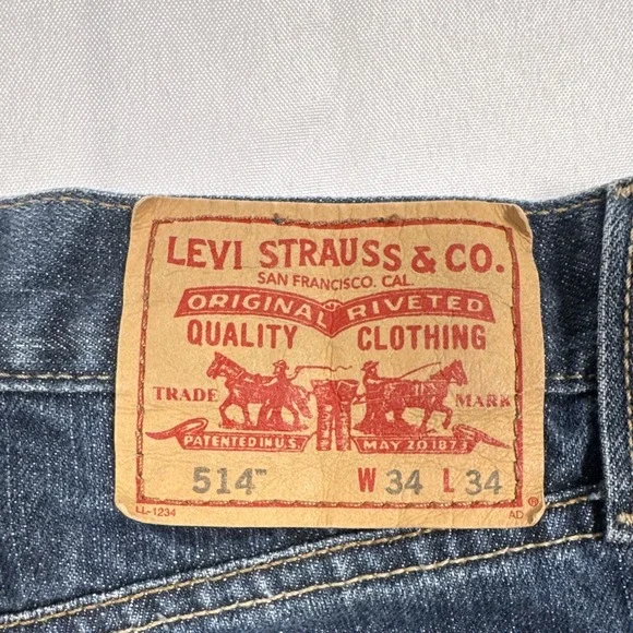 Levi's Men's Slim Straight Blue Medium Wash Cotton Denim Jeans 5-Pocket