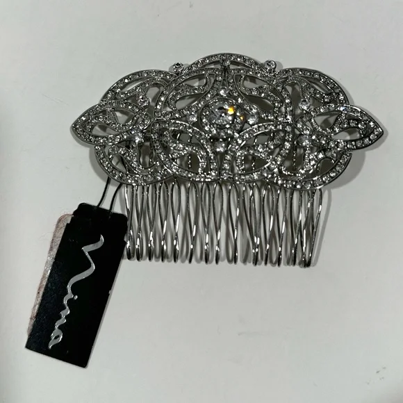 NWT $68 Nina - Hair Accessory Embellished ‎ in Silver