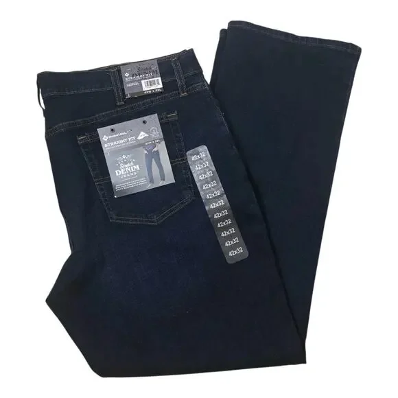 Member's Mark Men's Straight Fit Denim Jeans Stretch, Size 40x30 USA Cotton