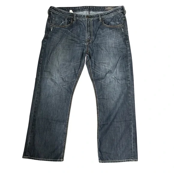 Buffalo David Bitton Men’s 42/30 Driven Basic Straight Jeans Distressed Preowned
