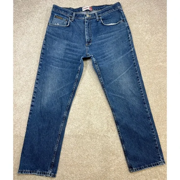 Wrangler Mens Regular Fit Blue‎ Denim Jeans Size 36x30 MGW20DD