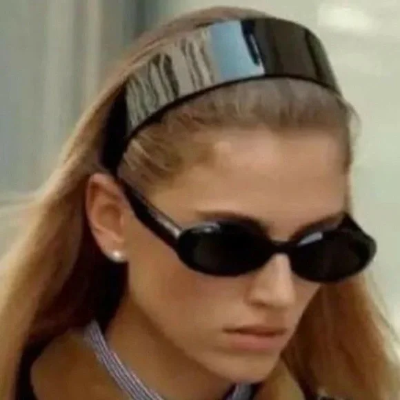 Black Acetate Wide Minimalist Headband