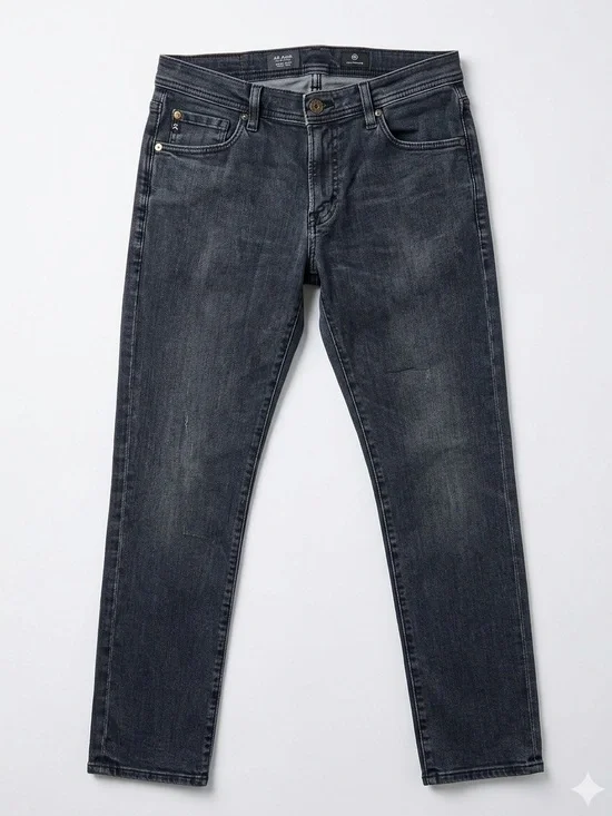 AG Adriano Goldschmied The Tellis Modern Slim Jeans Gray Faded 33x34