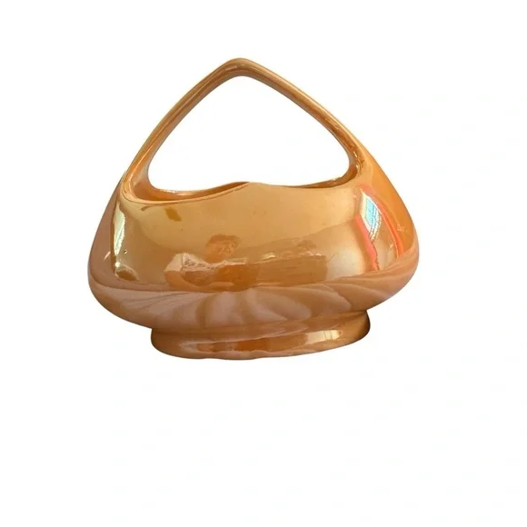 Vintage Czech Lusterware Basket