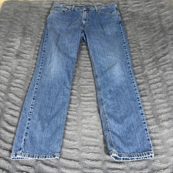 Levis 541 Athletic Taper Mens Blue Jeans 36x32 Medium Wash Stretch 18181-0629