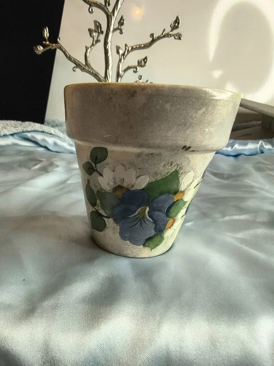 Hand Painted Art Pottery Planter