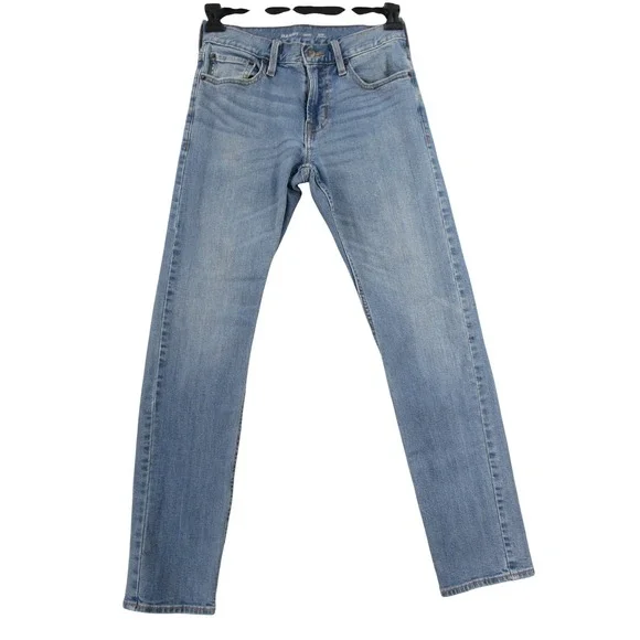 Old Navy Mens Slim Built-In Flex‎ Jeans Light Wash Denim Pants 28x30