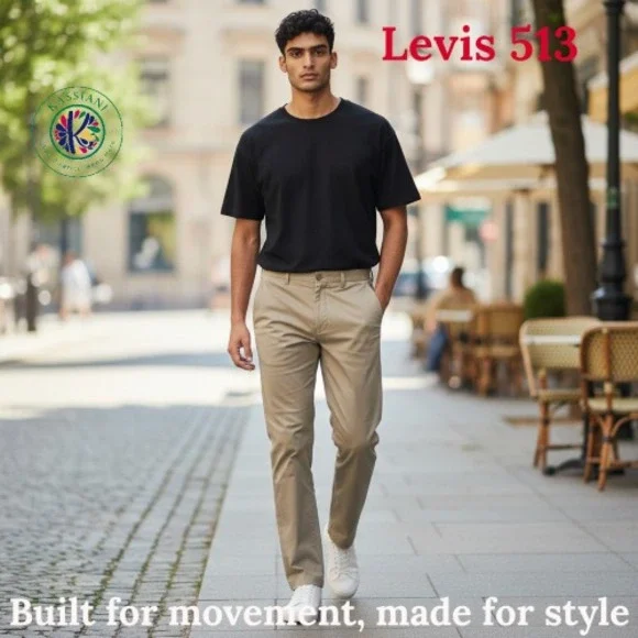 Levis 513 Men's Slim Straight‎ Pants 34x30 Light Brown – Classic Fit