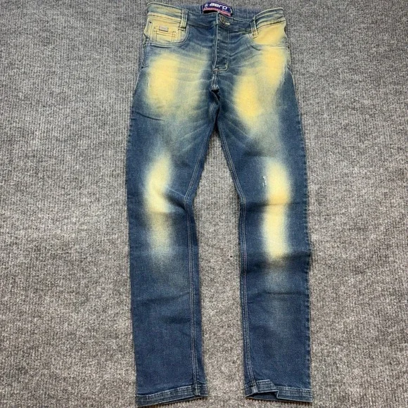Aero Mens Size‎ 42 33x33 Dirty Wash Jeans Mud Wash Button Fly Y2K Streetwear