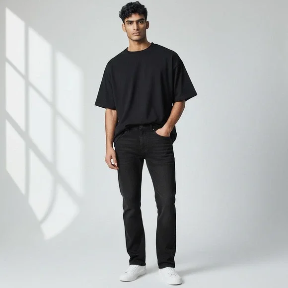 NWT Buffalo David Bitton Driven Jeans Mens 32x32 Black Relaxed Straight Stretch