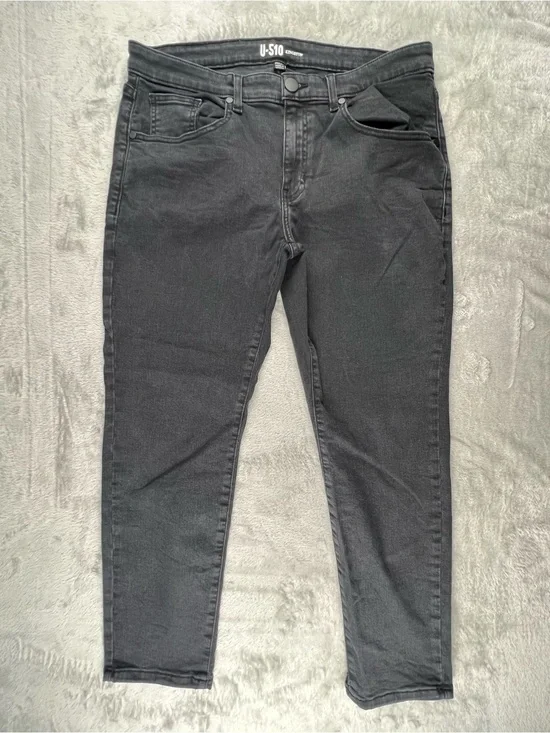 U-510 Men's Kingston Jeans 34x27 Black Extra Stretch Under 5’10 U510