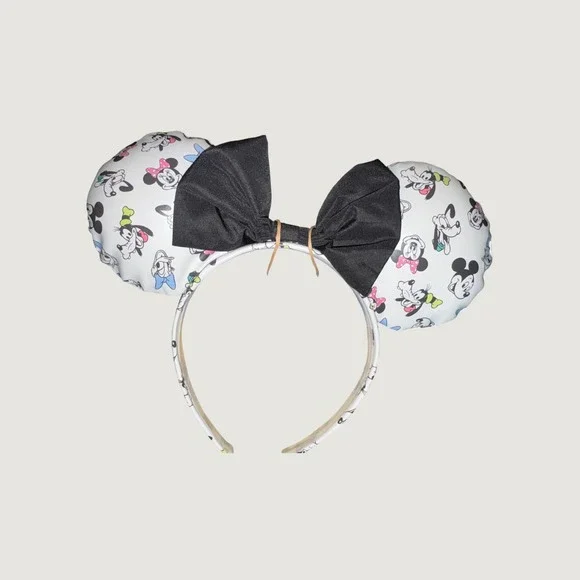 Disney Mickey Mouse Minnie Pluto Goofy Headband With Black Bow HER Accessories