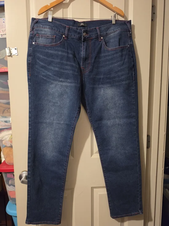 True Religion Men's Dark Blue Slim Straight Jeans