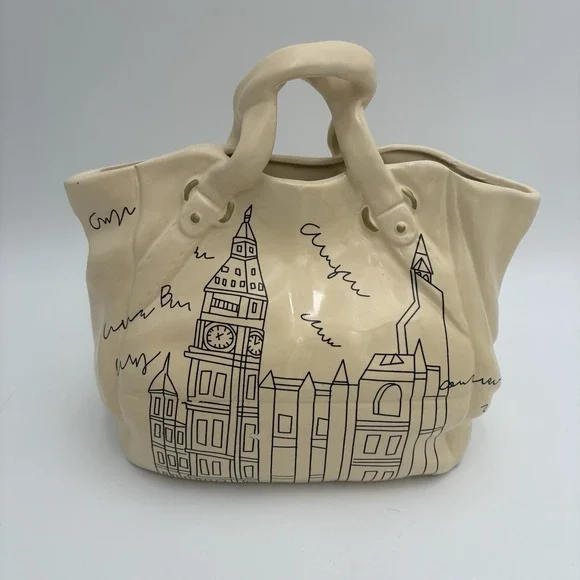 World Traveler Ceramic Handbag Flower Vase Kirkland's Belltower