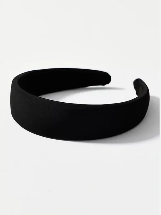 Anthropologie Puff Ribbed Satin Headband