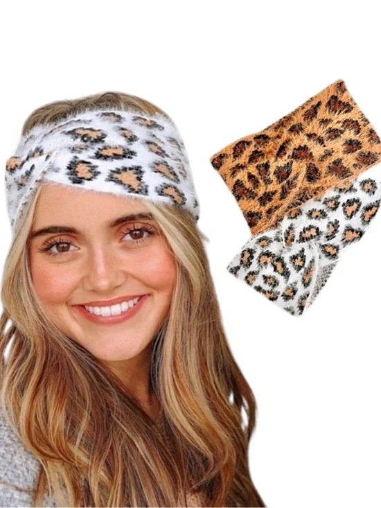 Leopard Twist Headbands! 2‎ Colors Available!
