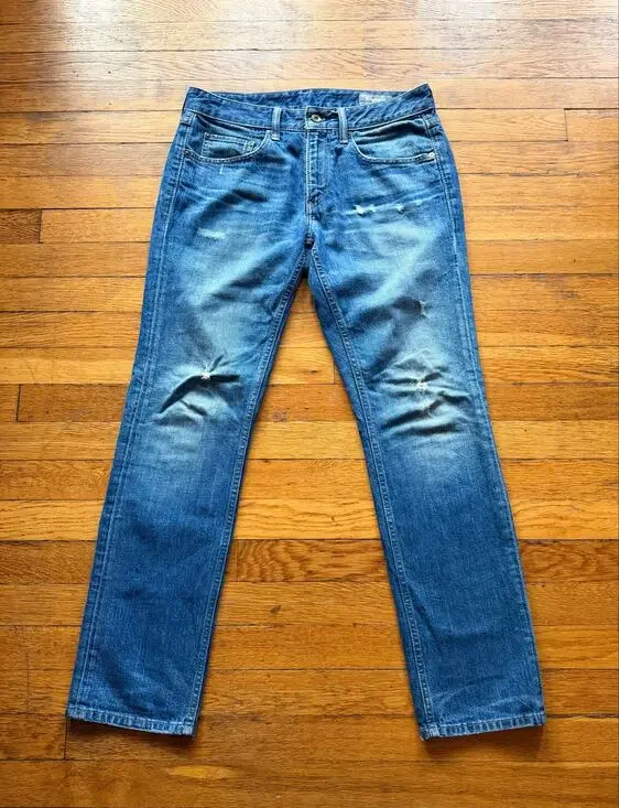BONOBOS 'The Blue Jean' Slim Distressed Denim Mens sz 30/30