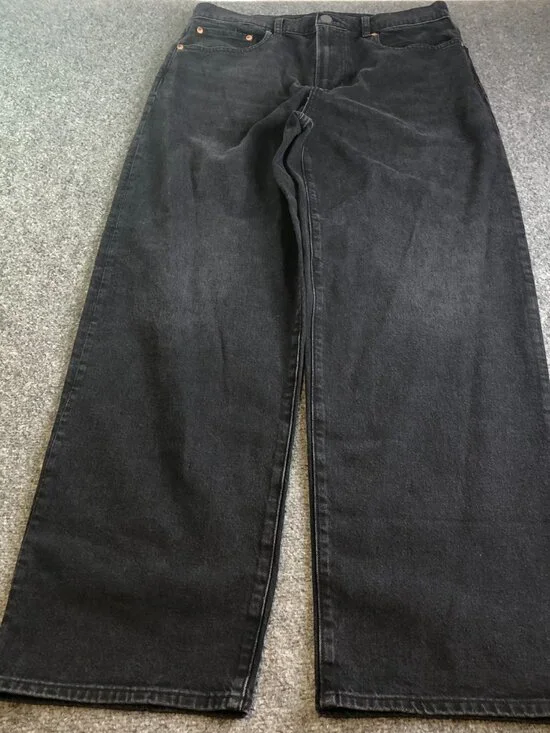 American Eagle Airflex+ Jeans Mens 32x34 Black Baggy Loose Skate Stretch