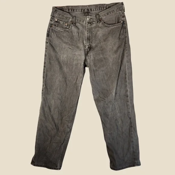 Levi's 560 Comfort Fit Jeans Mens 38x32 Black Excellent Faded Relaxed Tapered
