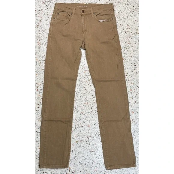 Mott & Bow Slim Men's Brown 5 Pocket Denim Jeans Size 31x32