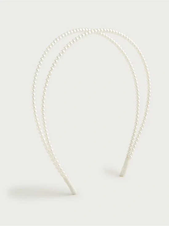 J crew Double pearl headband