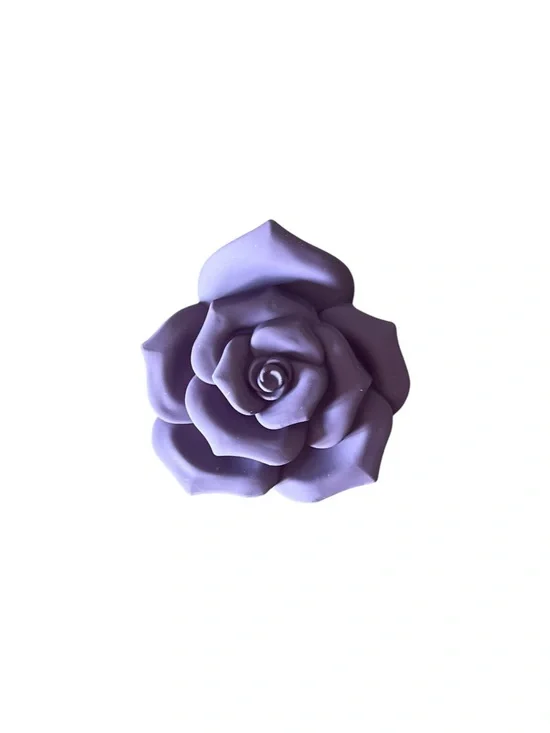 Light Gray Matte Flower Floral Neutral Boho Classic 2.5