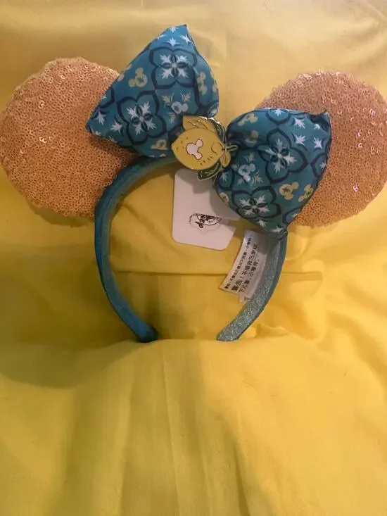 NWT Disney Parks Epcot Italy Drunken Limoncello Salute Glitter Ears