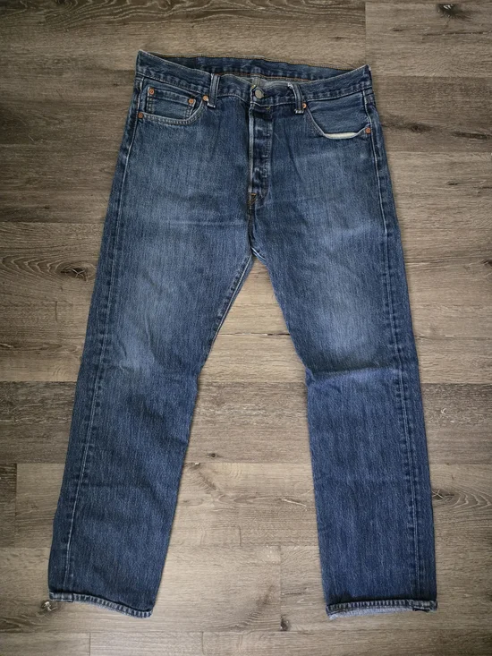 Levi's Men's Straight Jeans in Deep Blue Denim