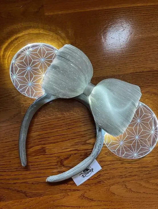 NWOT Disney Parks Epcot Spaceship Earth Light Up Collection Minnie Ears Headband