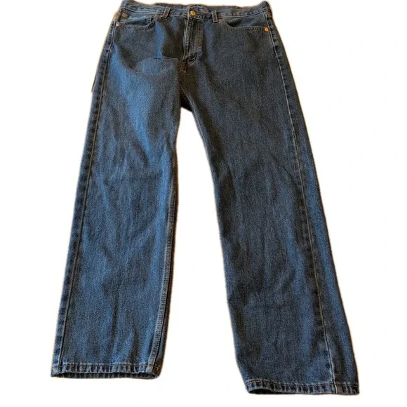 Levis 505 Jeans 38x32 Mens Blue Regular Straight Med Stonewash Denim