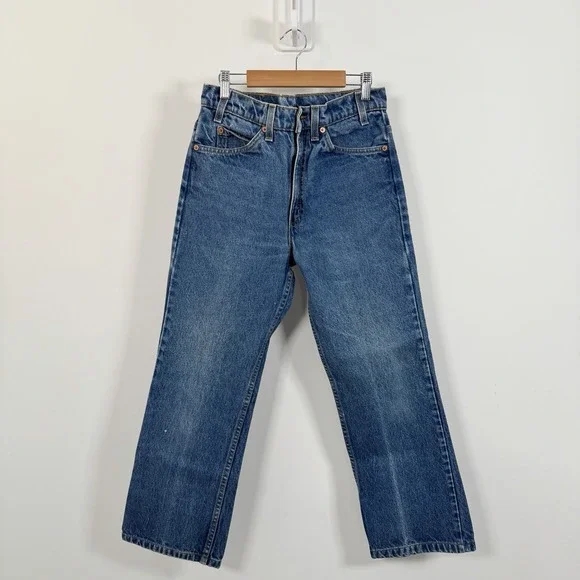 Vintage Levis 517 Jeans Mens 32x26 Blue Denim Orange Tab Bootcut 90s USA