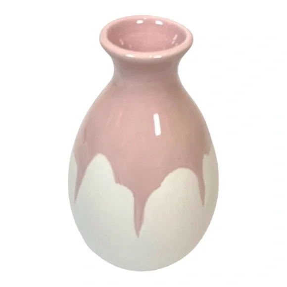 Isaac Mizrahi Sienna Ceramic Vase White and Pink