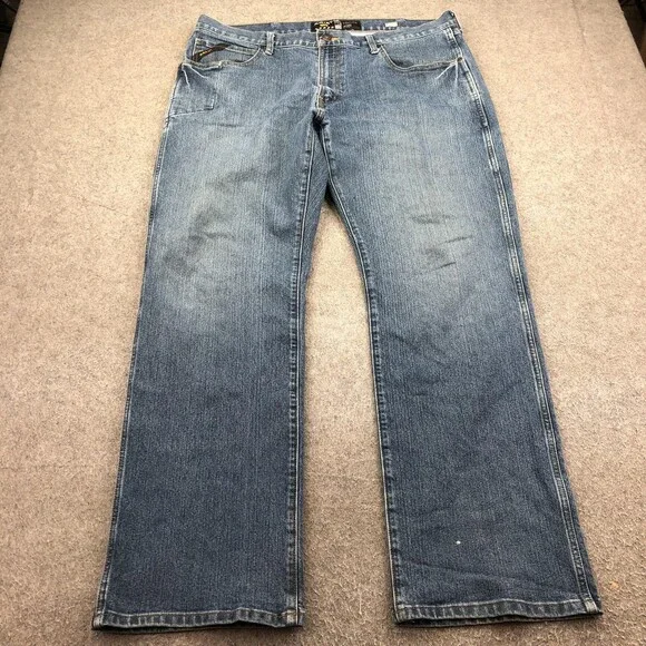 Ariat Rebar M4 Jeans Mens 38x32 Blue Medium Wash Relaxed Bootcut Denim Pants