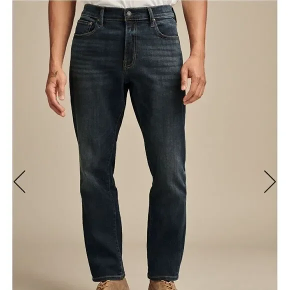 243 NWT Lucky Brand 410 athletic straight coolmax stretch jean 42x34