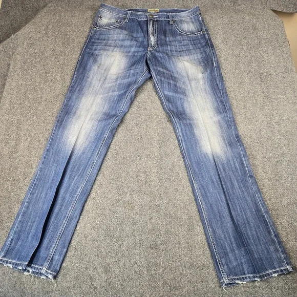 Wrangler 20X Style 42 Mens Vintage Bootcut Jeans Blue Denim 42MWXLB