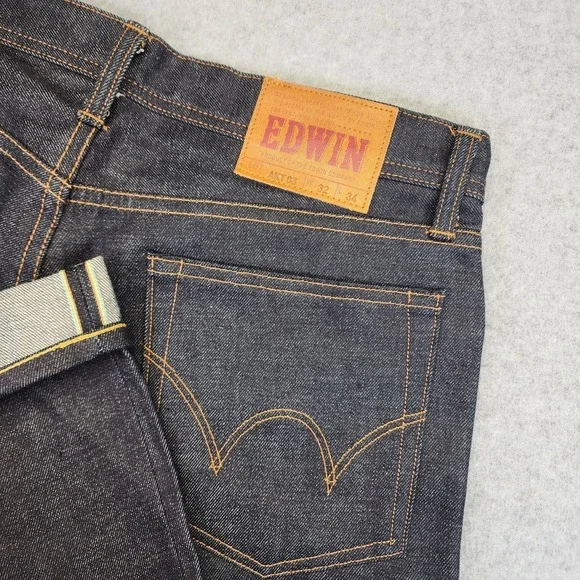 Edwin Mens 32x31 AKT03 Akita Straight Rainbow Selvedge 13.5oz Denim Jeans Japan