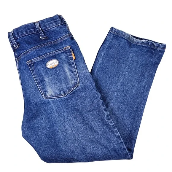 Rasco FR Flame Resistant Jeans Men 35x30 Blue Safety NFPA 2112 CAT2 Work JFR1210