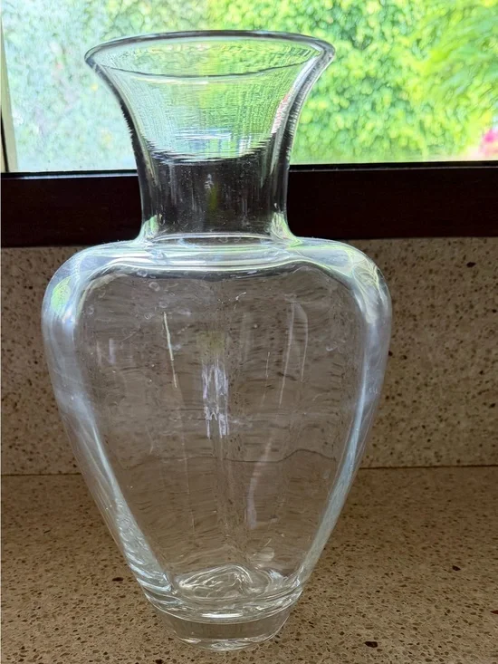 Vintage Simon Pearce Large Handblown Glass Decorative Vase 12