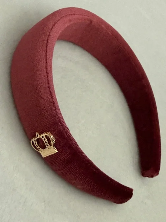 {NEW} Dolce & Gabbana Beauty | Padded Plush Velvet Headband Deep Mauve Burgundy
