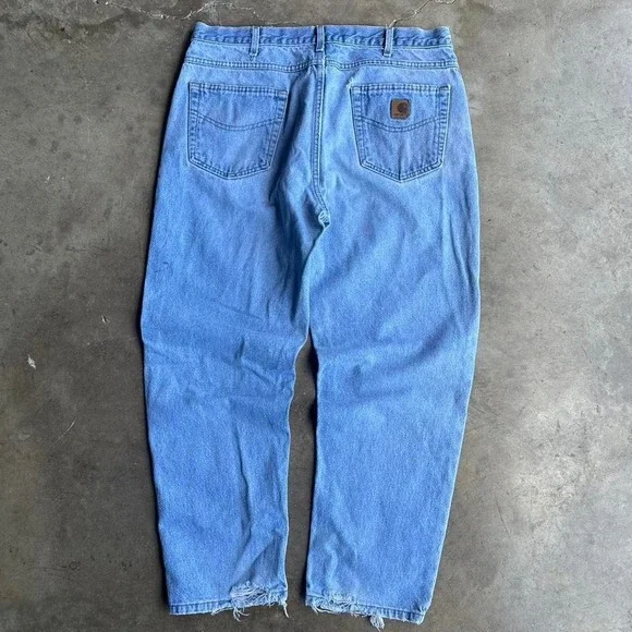 Vintage Carhartt light blue denim jeans