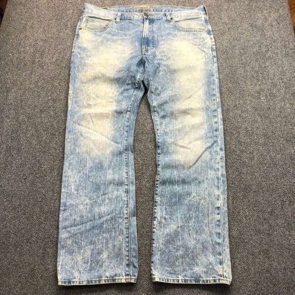 American Eagle Mens Relaxed Straight Leg Jeans Light Wash Blue 38x34 Cotton
