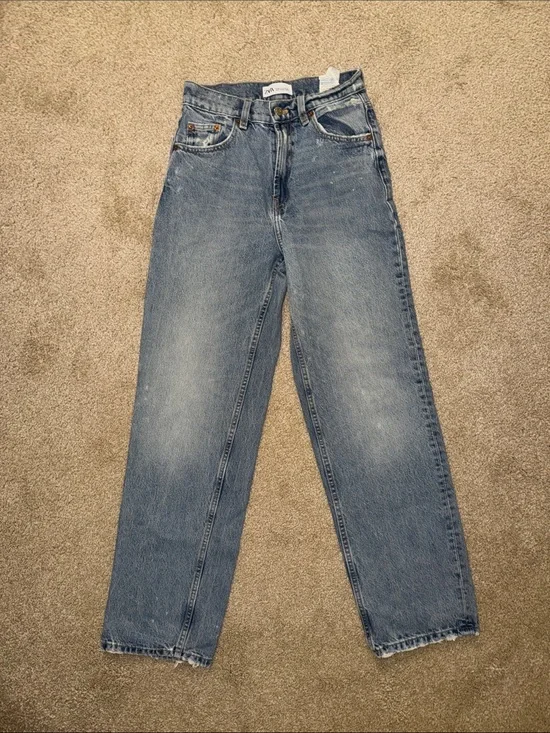 Zara Men's Light Blue Straight Jeans