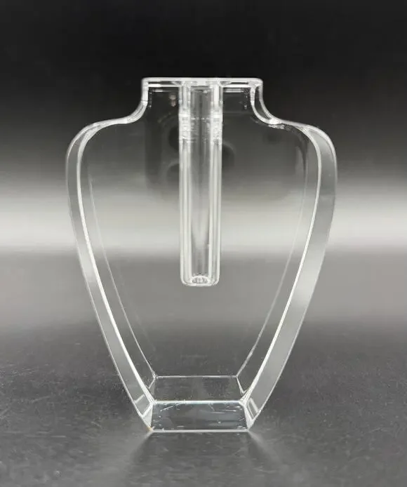 Tizo Design Clear Heavy Crystal Bud Vase 3.5” Modern Minimalist Decor