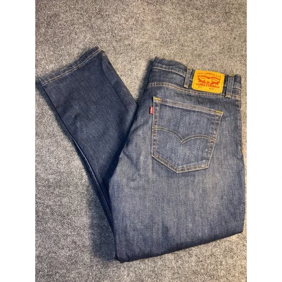 Levi's 511 Jeans Men's 40x30 Blue‎ Denim Medium Wash Red Tab Boho Straight Leg