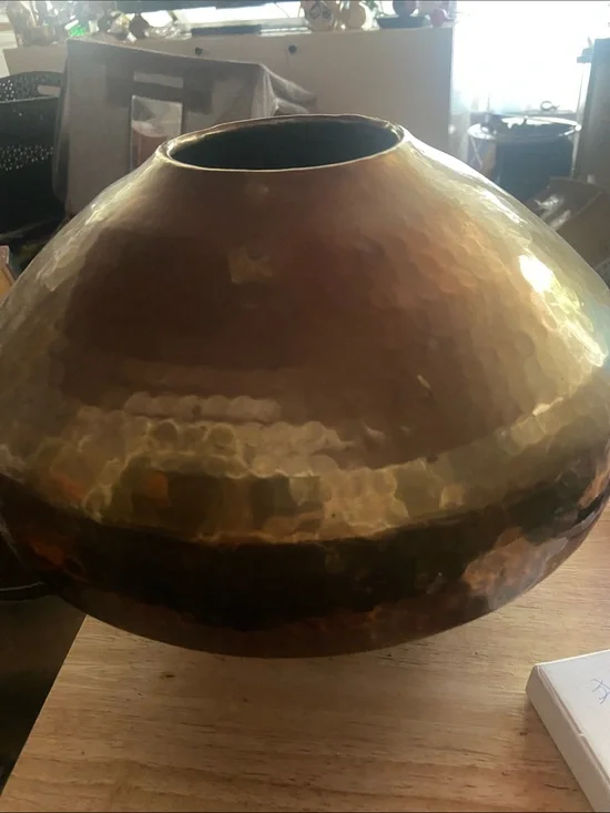 Hammered Metallic Decorative Vase - Brass last pic for comparison