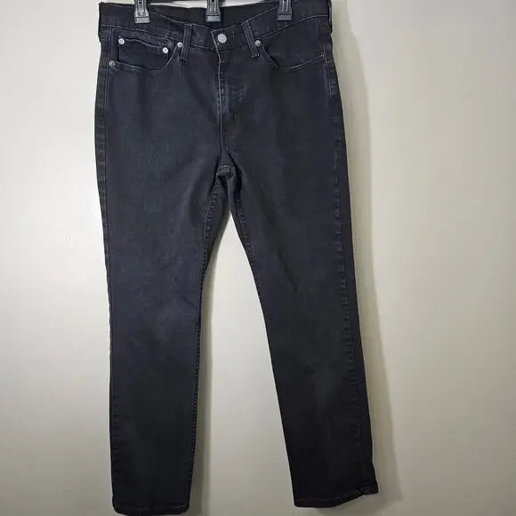 Levi's 514 Straight Fit Black Jeans Men's 34x32 Y2K Grunge Indie Sleaze Normcore