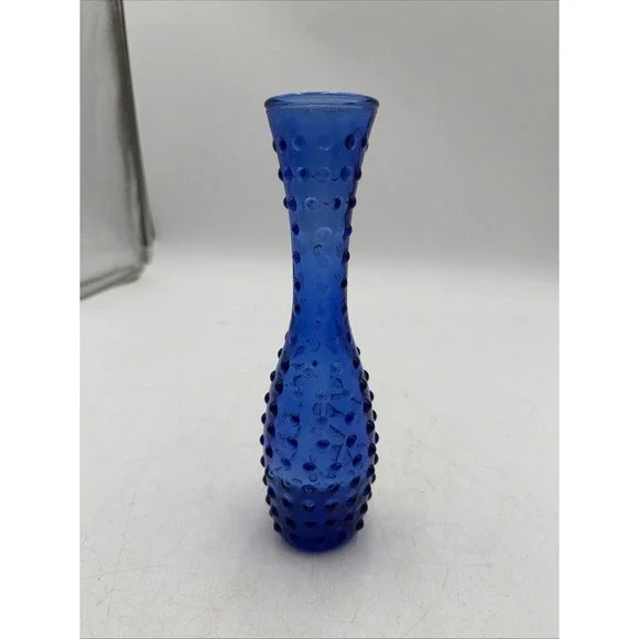Vintage Cobalt Blue Hobnail Glass 9